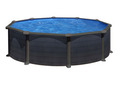Pool Grafitgrå 17450 L Ø460 cm Swim & Fun
